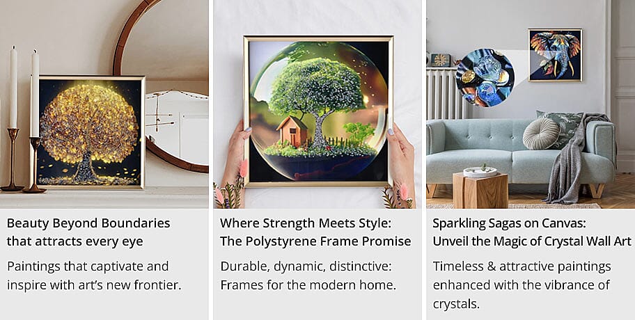 Sparkling Sagas on Canvas: Unveil the Magic of Crystal Wall Art Banner