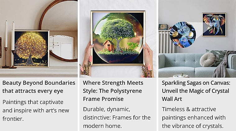 Sparkling Sagas on Canvas: Unveil the Magic of Crystal Wall Art Banner