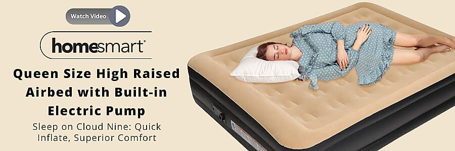 Queen Size High Raised Airbed  Banner