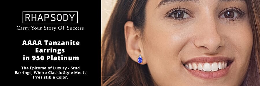Rhapsody AAAA Tanzanite Earrings   Banner