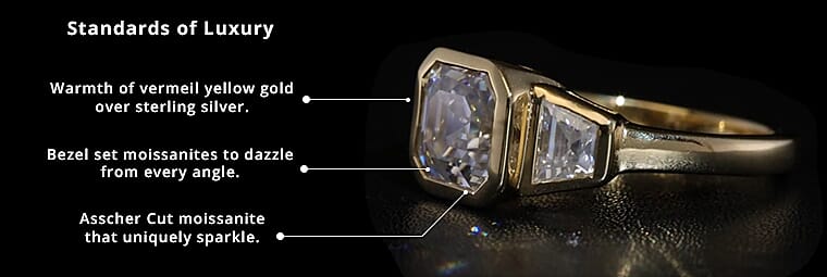 Asscher Cut Moissanite   Banner