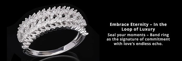 Diamond Band Ring in Sterling Silver Banner