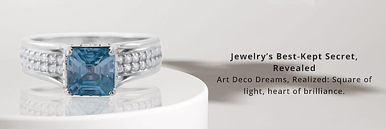 Asscher Cut Premium Blue  Banner