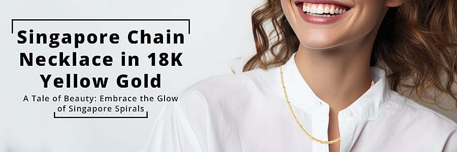 Singapore Chain Necklace in 18K Yellow Gold Banner