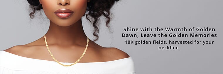 Singapore Chain Necklace in 18K Yellow GoldBanner