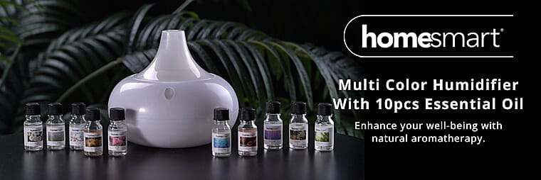 Multi Color Humidifier With 10pcs Essential Oil Banner