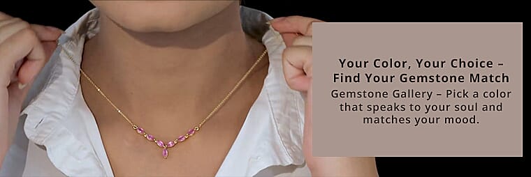 Gemstone Necklace in Sterling Silver Banner