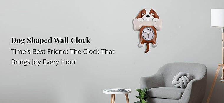 Dog Shaped Wall Clock Banner