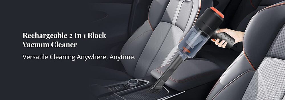 	Rechargeable 2 In 1 Black Vacuum Cleaner Banner