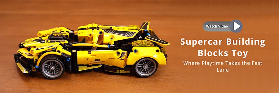 Supercar Building Blocks Toy Banner