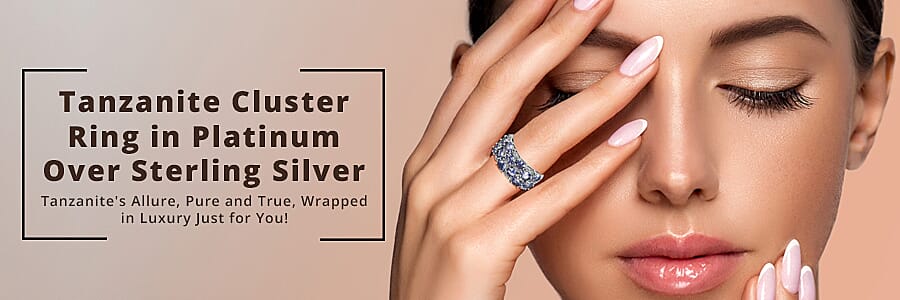 Tanzanite Cluster Ring  Banner