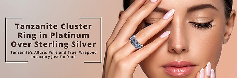 Tanzanite Cluster Ring Banner