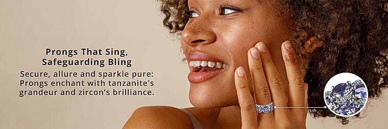 Tanzanite Cluster Ring Banner