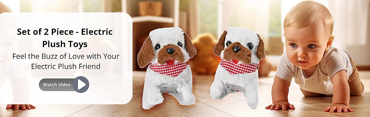 Set of 2 Piece - Electric Plush Toys Banner