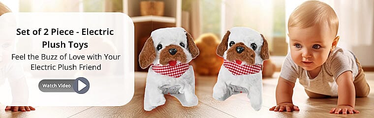 Set of 2 Piece - Electric Plush Toys Banner