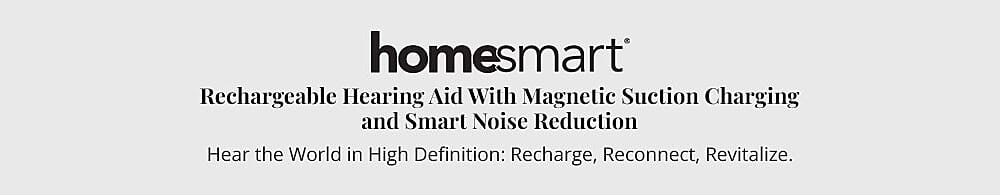 Rechargeable Hearing Aid With Magnetic Suction Charging Banner
