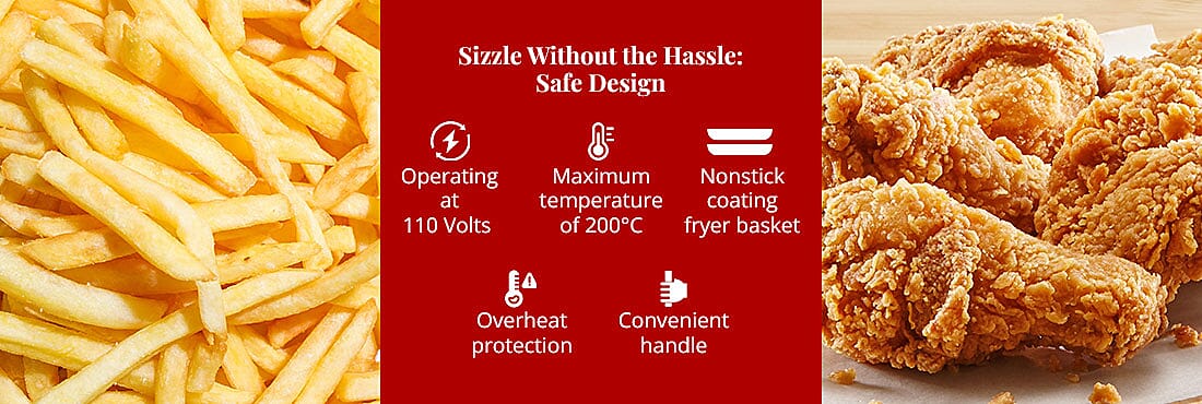 2.8 Liter, 1000 Watt Electric Air Fryer for Effortless, Delicious Meals Banner