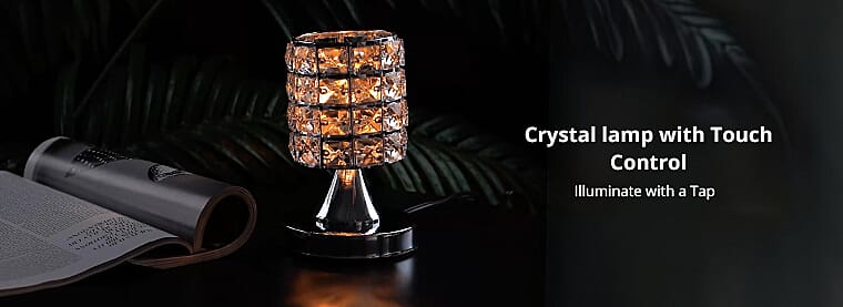 Crystal lamp with Touch Control Banner