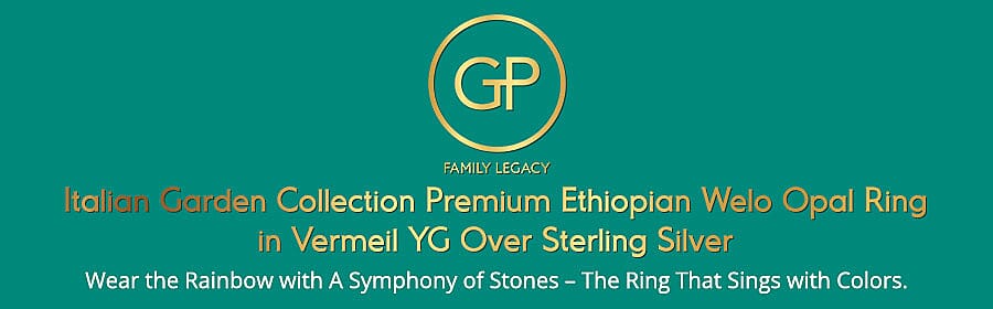 GP Italian Garden Collection Premium Ethiopian Welo Opal Ring Banner