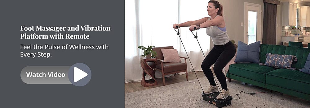 Foot Massager and Vibration Platform with Remote Banner