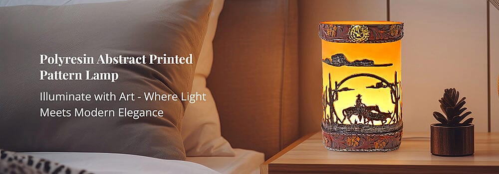 Polyresin Abstract Printed Pattern Lamp Banner