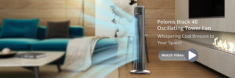 Buy Pelonis Black 40 Oscillating Tower Fan with Remote Control at ShopLC.