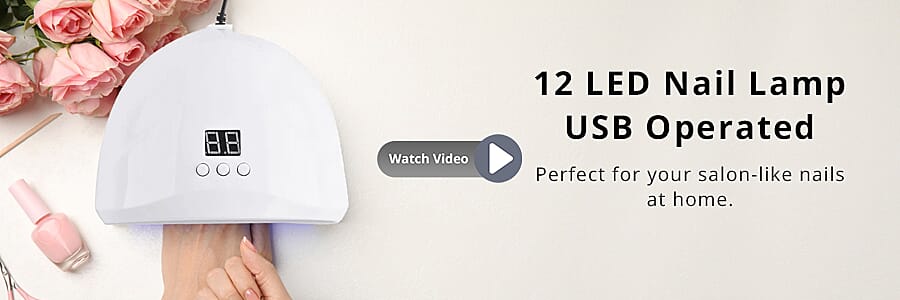 12 LED Nail Lamp USB Operated Banner