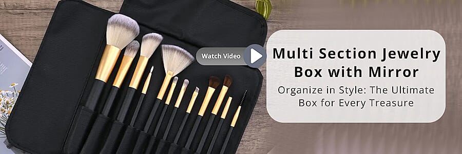 Make up Brush Set with Storage Bag Banner