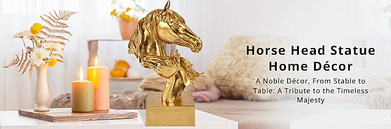 Horse Head Statue Home DécorBanner