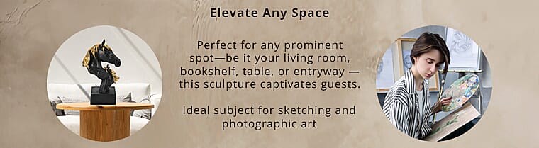 Horse Head Statue Home DécorBanner
