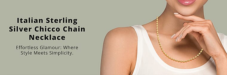 Italian Sterling Silver Chicco Chain NecklaceBanner