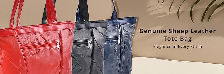 Genuine Sheep Leather Tote Bag Banner