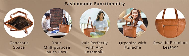 Genuine Sheep Leather Tote BagBanner