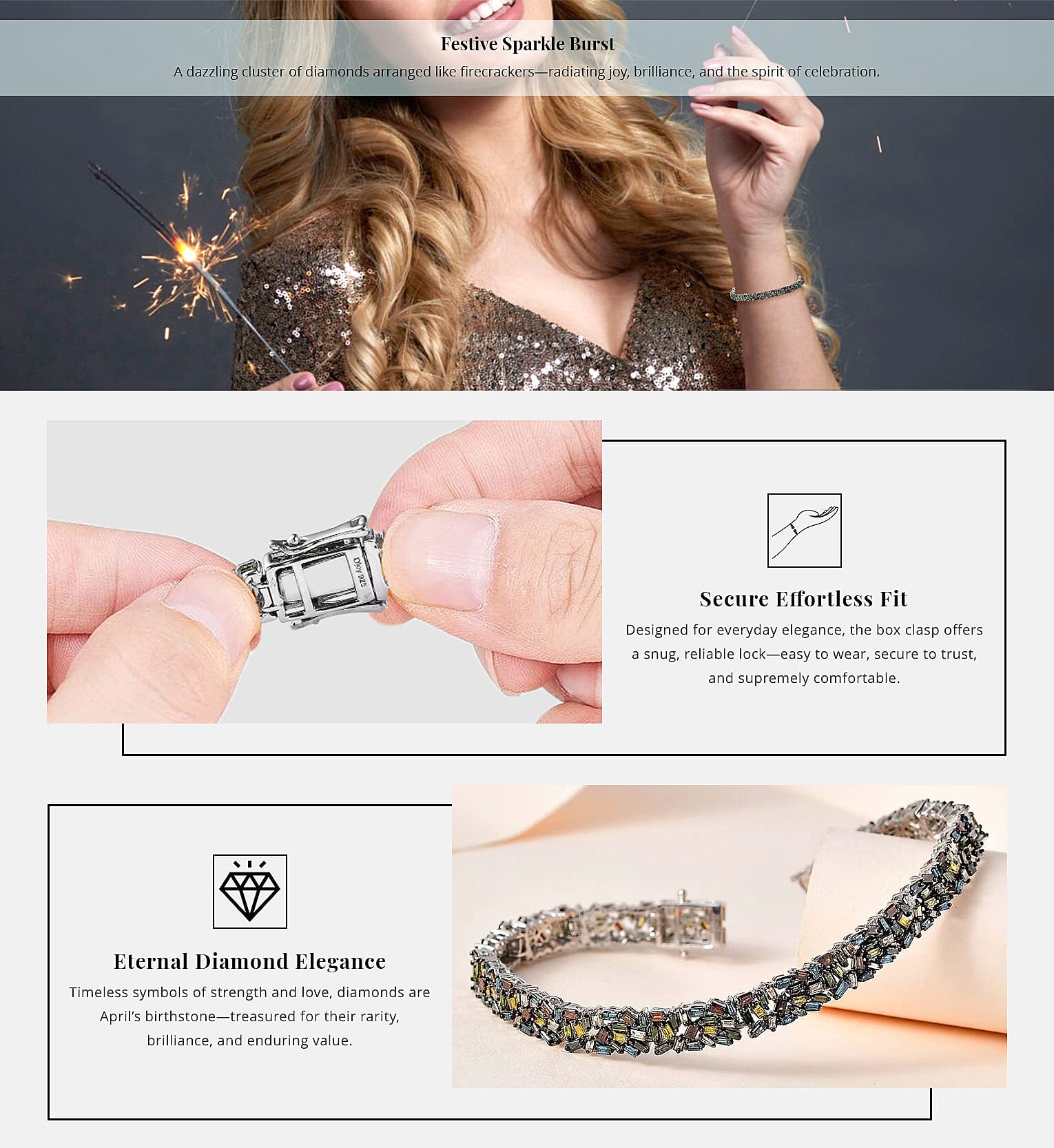 Green Diamond Bracelet in Platinum Over Sterling Silver Banner