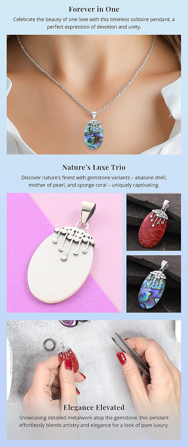 Abalone Shell Pendant in Sterling Silver Banner