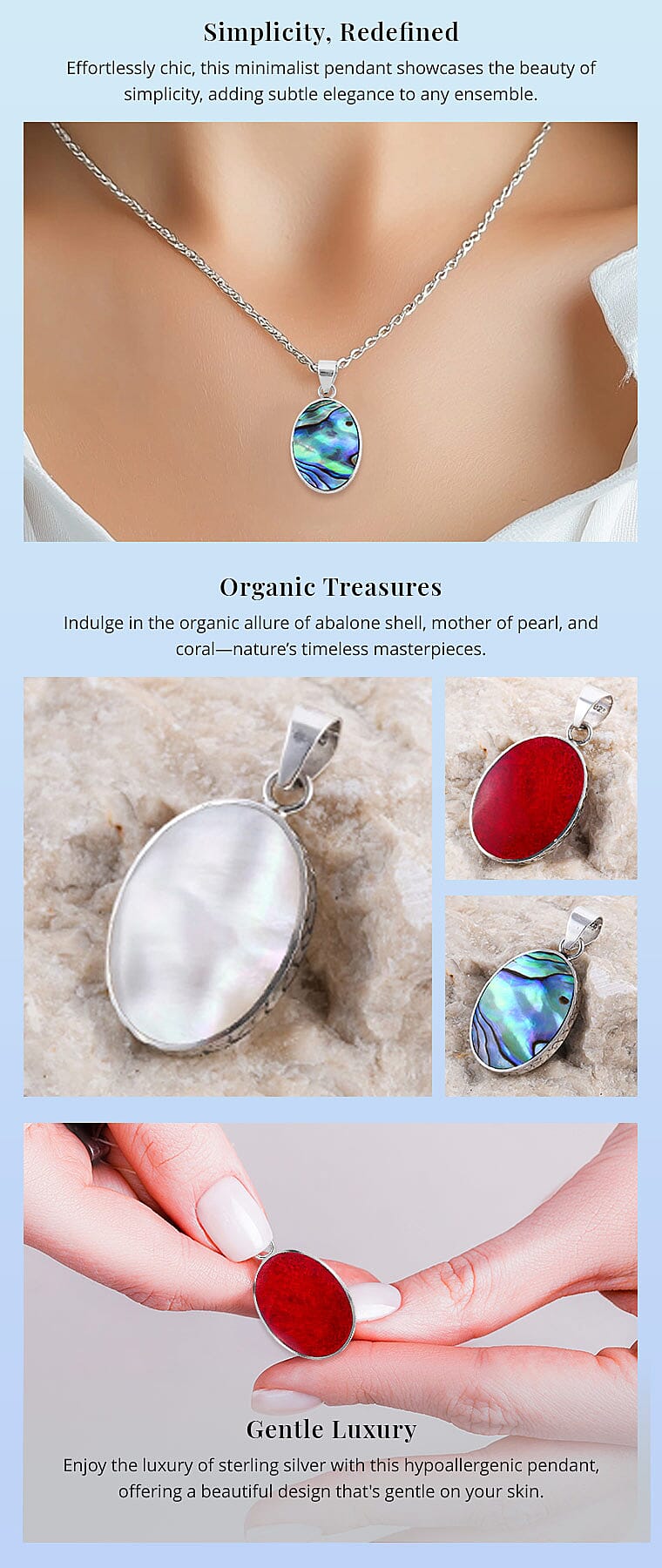 Abalone Shell Pendant in Sterling Silver Banner