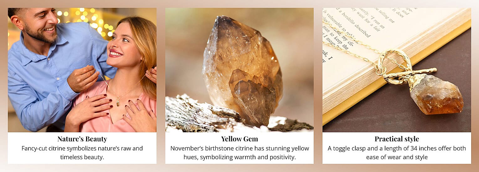 Citrine Point Necklace Banner