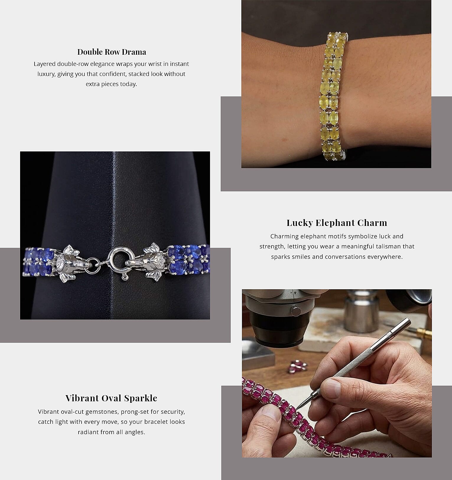 Yellow Sapphire (FF) Double-Row Bracelet in Platinum Over Sterling Silver (8.00 In) 36.75 ctw Banner