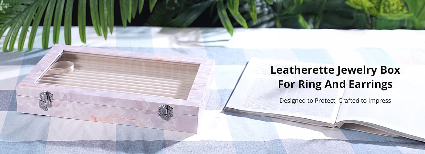 Leatherette Jewelry Box For Ring And Earrings Banner