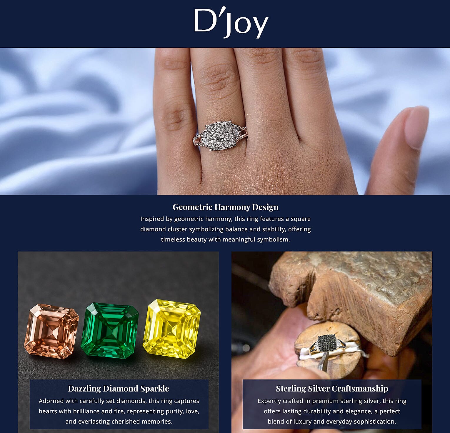D'Joy Natural Champagne and White Diamond 0.50 ctw Split Shank Ring in Vermeil Rose Gold Over Sterling Silver Banner