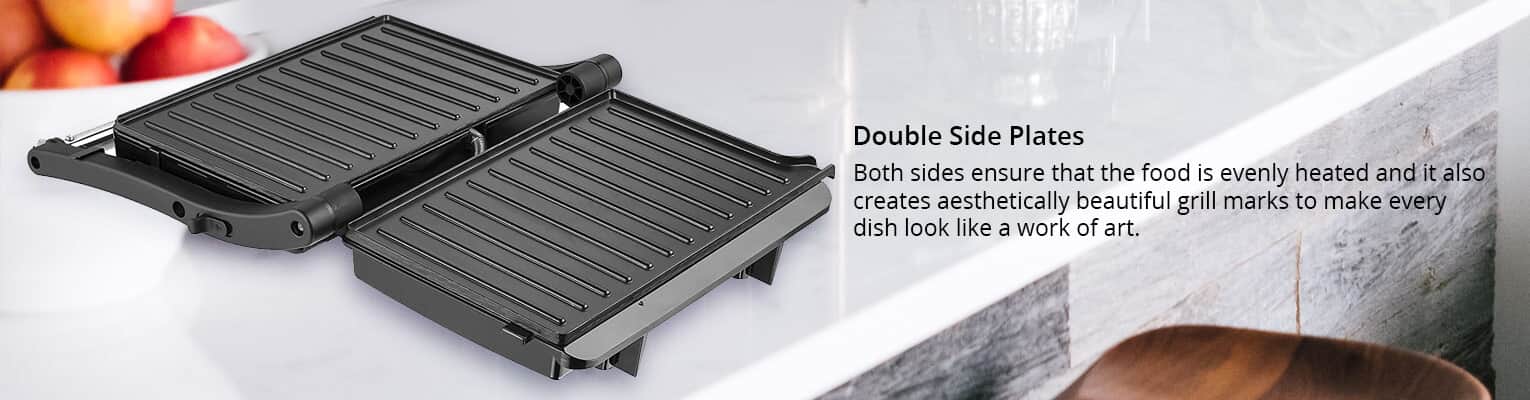 Buy Homesmart Black 2-Slice Press Grill with Non-Stick Coating and Floating  Hinge System at ShopLC.