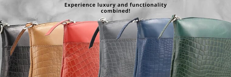Buy Black Croco Embossed Genuine Leather Crossbody Sling Bag at ShopLC.