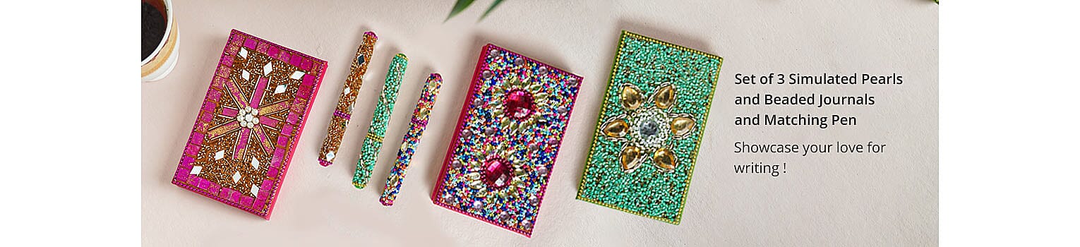 Beaded Journals and Matching Pen Banner
