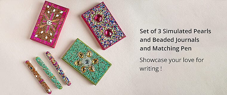 Beaded Journals and Matching Pen Banner