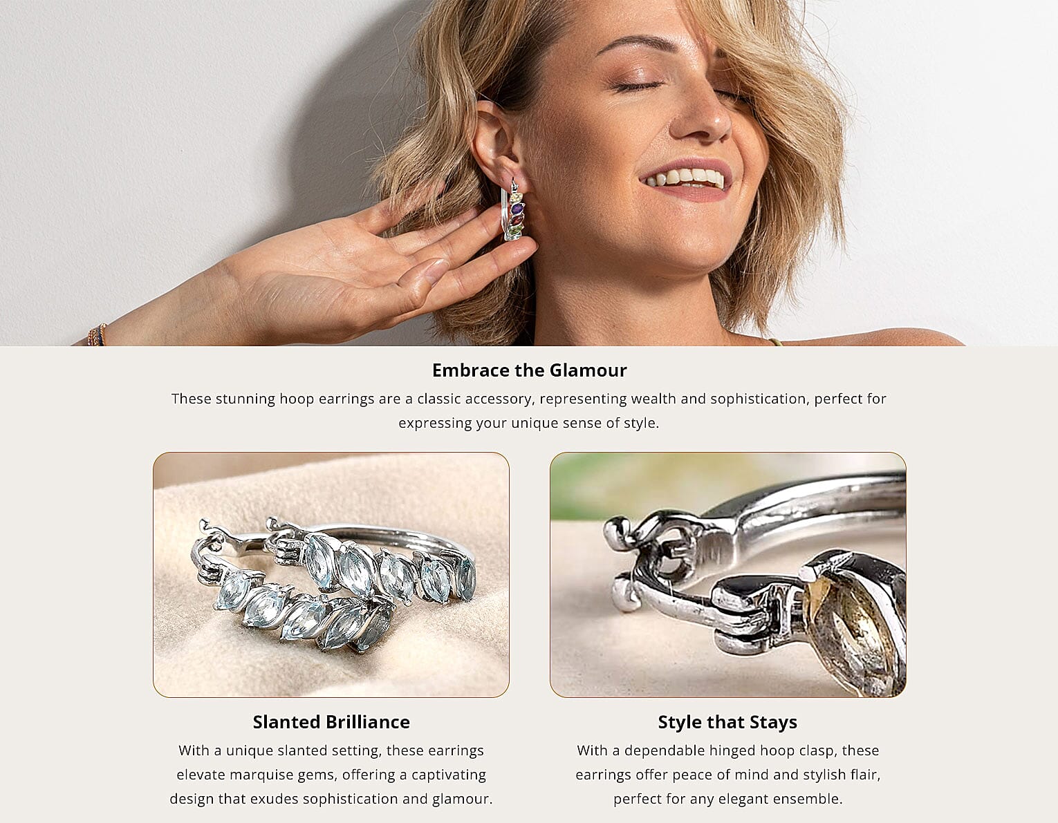 Hoop Earrings in Stainless Steel Banner