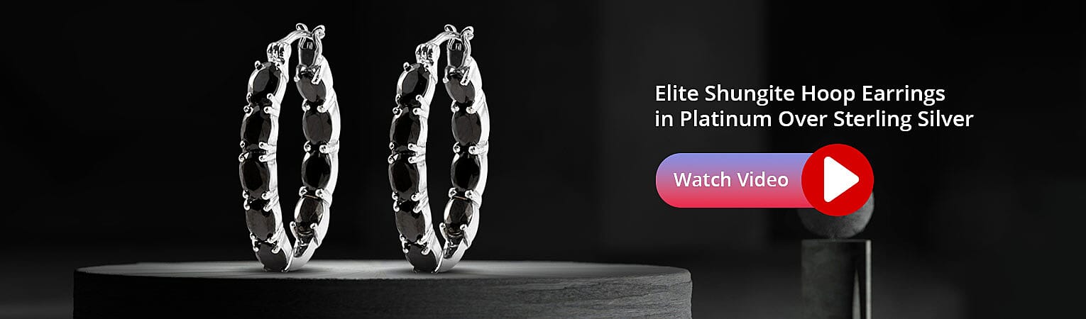 Elite Shungite Hoop Earrings Banner