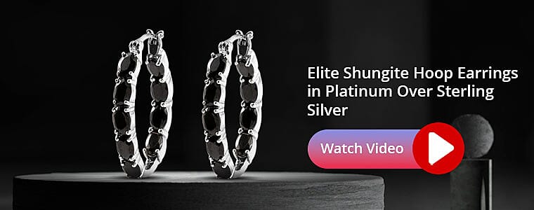 Elite Shungite Hoop Earrings Banner