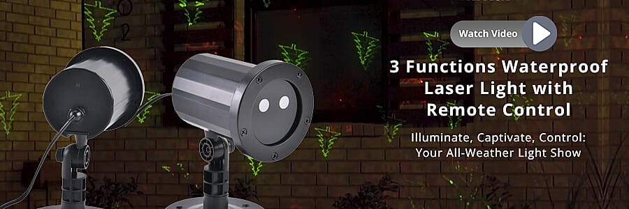3 Functions Waterproof Laser Light with Remote Control Banner