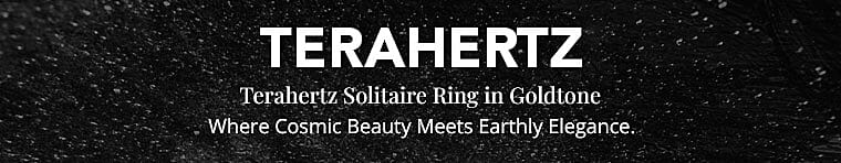 Terahertz Solitaire Ring in Goldtone Banner