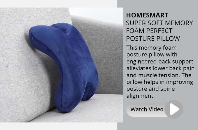 NEW Perfect Posture Pillow Lumbar Support Improves Posture & Spine  Alignment